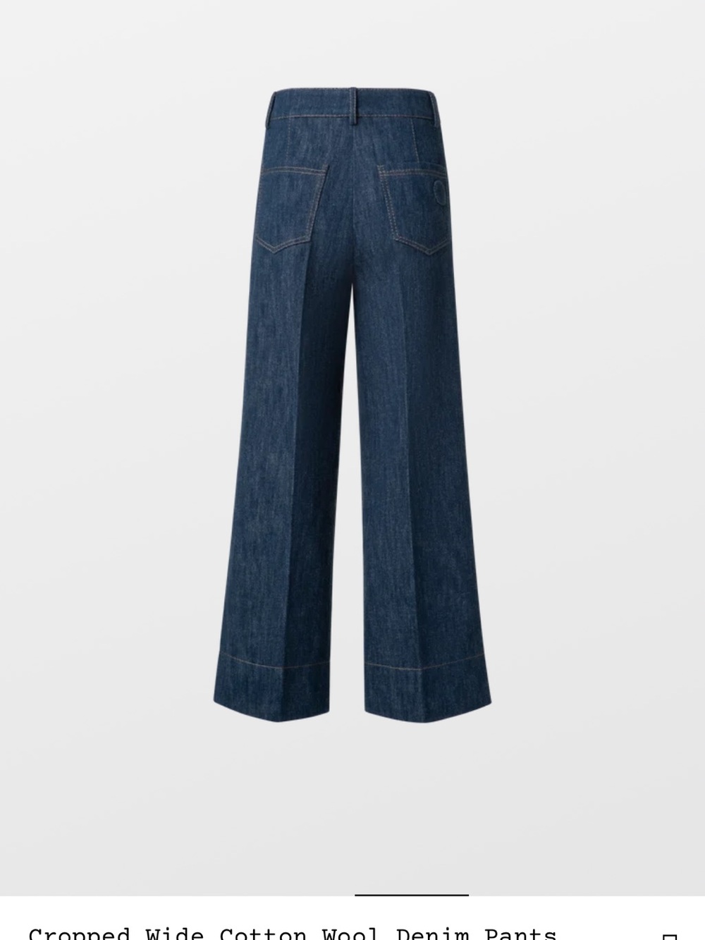 Akris Punto Dark Blue Wide-Leg Denim Jeans